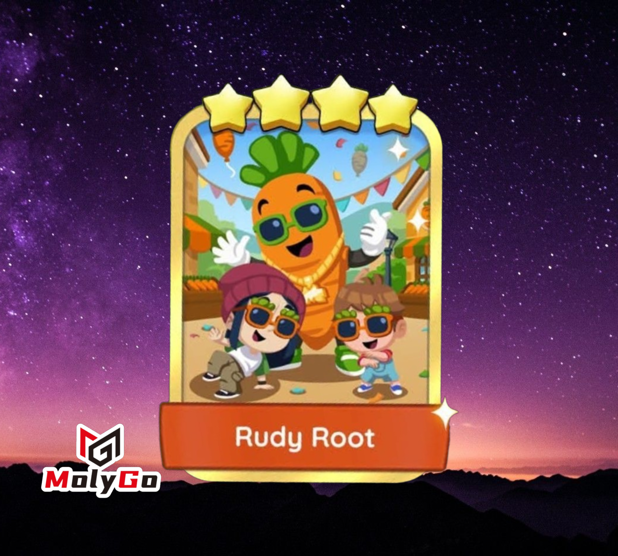 Rudy Root - Set 14-8 - Monopoly Go 4 Star Gold Sticker
