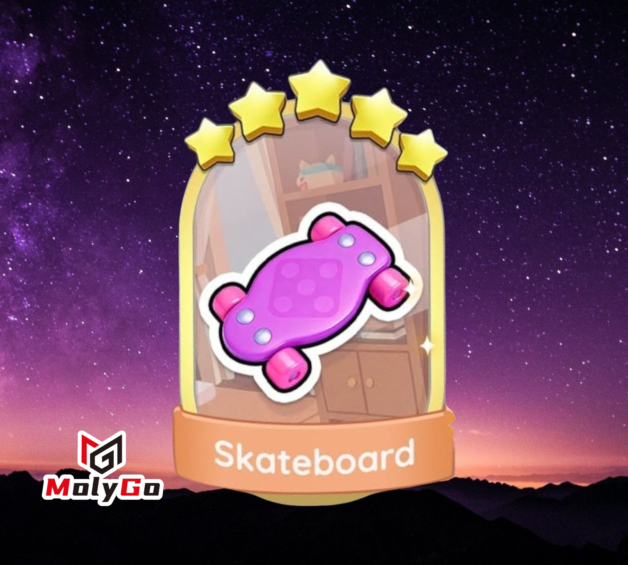Skateboard - Set 16-9 - Monopoly Go 5 Star Gold Sticker