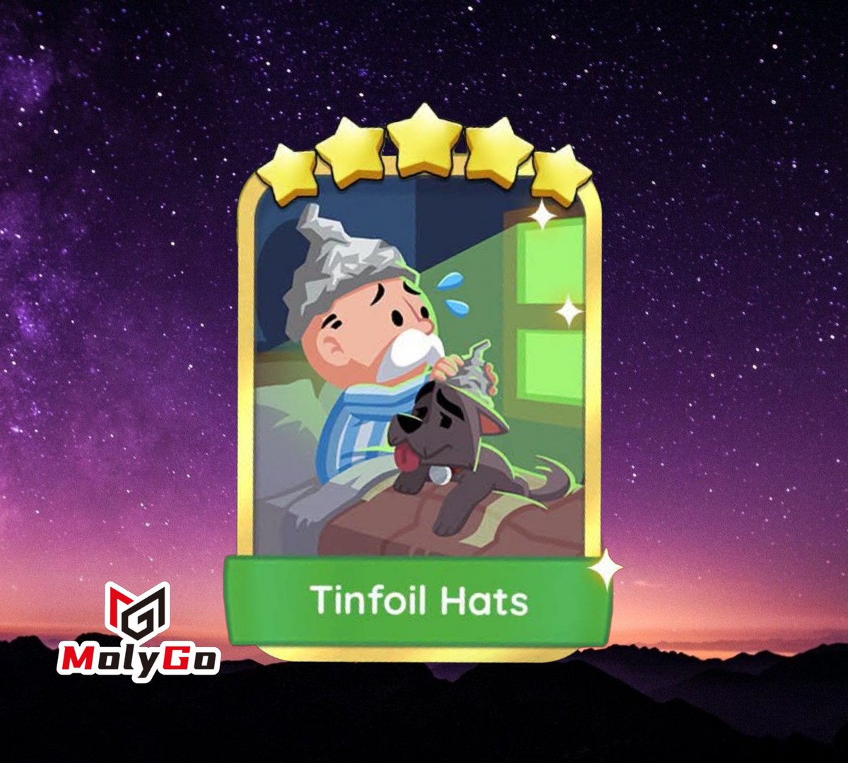 Tinfoil Hats - Set 19-7 - Monopoly Go 5 Star Gold Sticker
