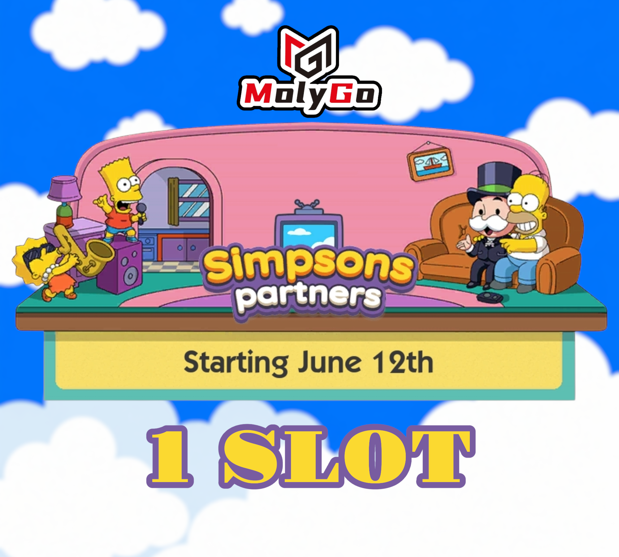 1 SLOT - Simpsons Partners Event - Monopoly Go