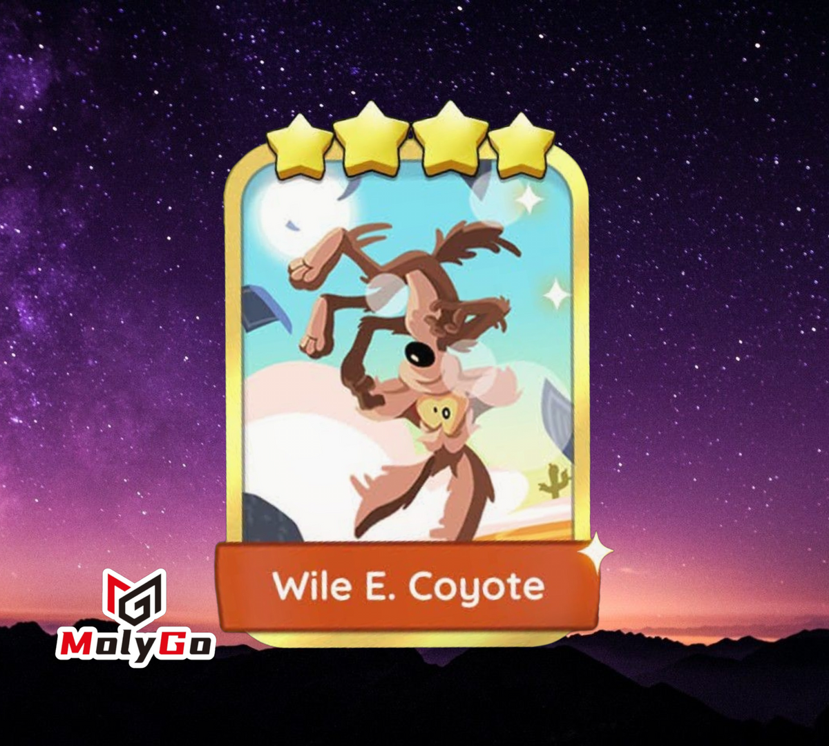 Wile E. Coyote - Set 21-1 - Monopoly Go 4 Star Gold Sticker