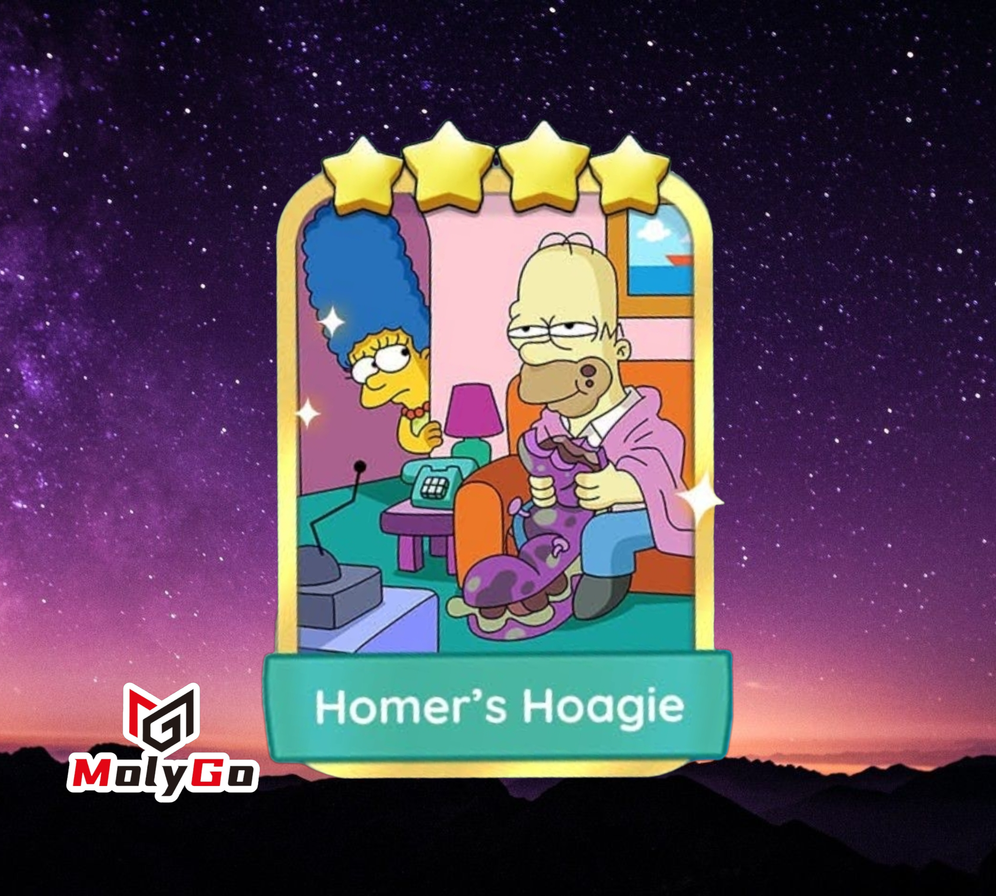 Homer's Hoagie - Set 21-2 - Monopoly Go 4 Star Gold Sticker