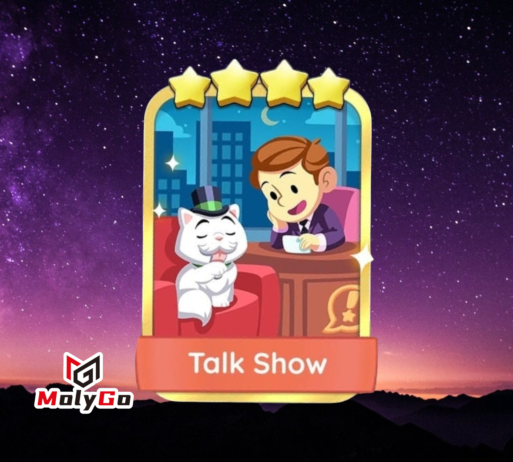 Talk Show - Set 21-5 - Monopoly Go 4 Star Gold Sticker