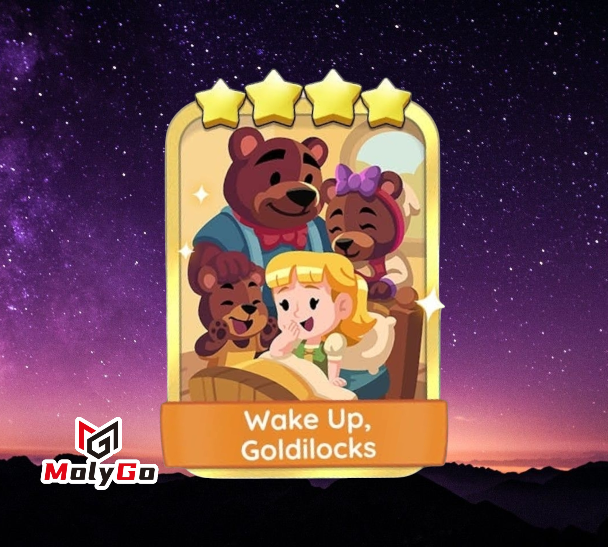Wake Up, Goldilocks - Set 21-8 - Monopoly Go 4 Star Gold Sticker