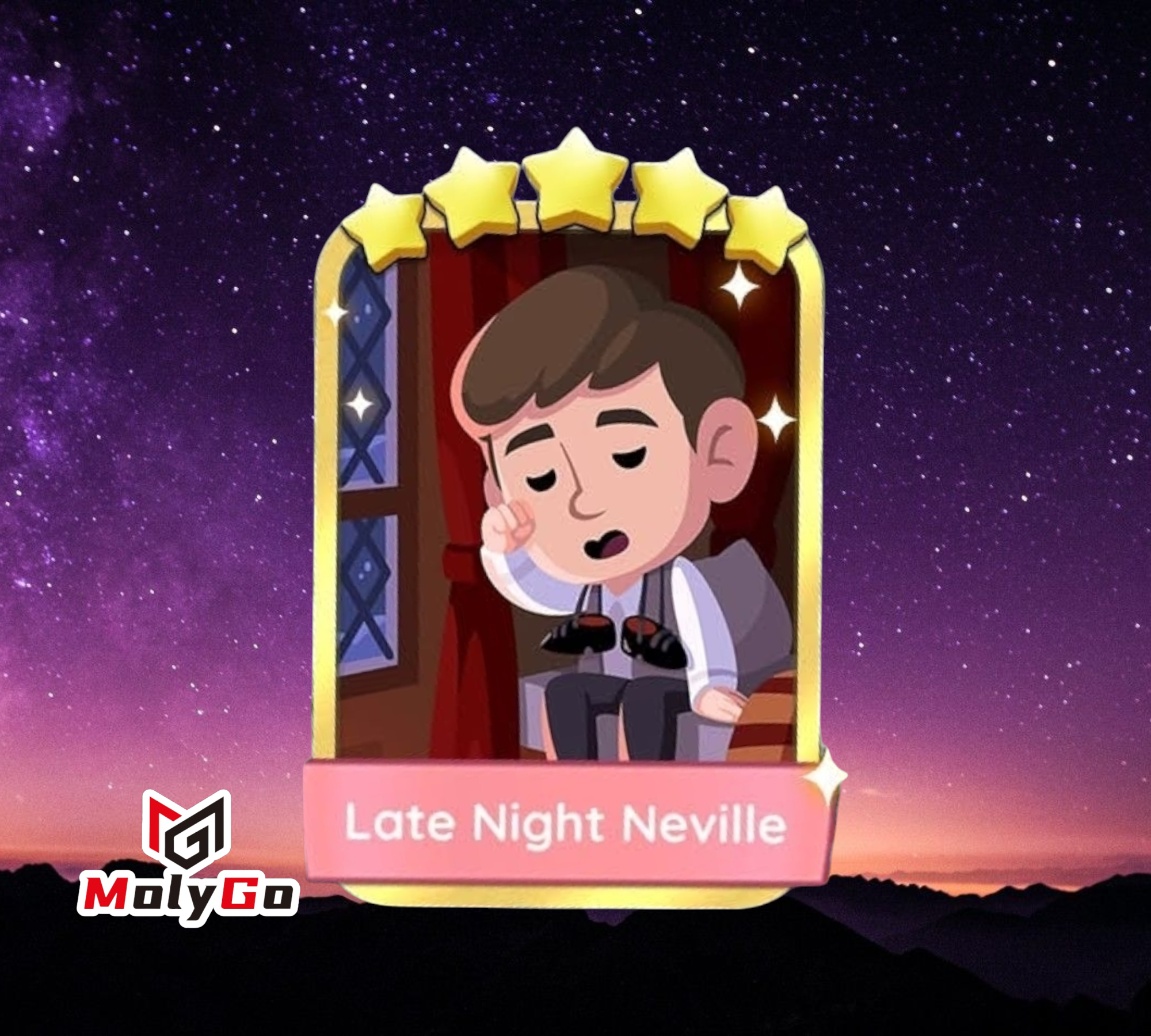 Late Night Neville - Set 22-8 - Monopoly Go 5 Star Gold Sticker