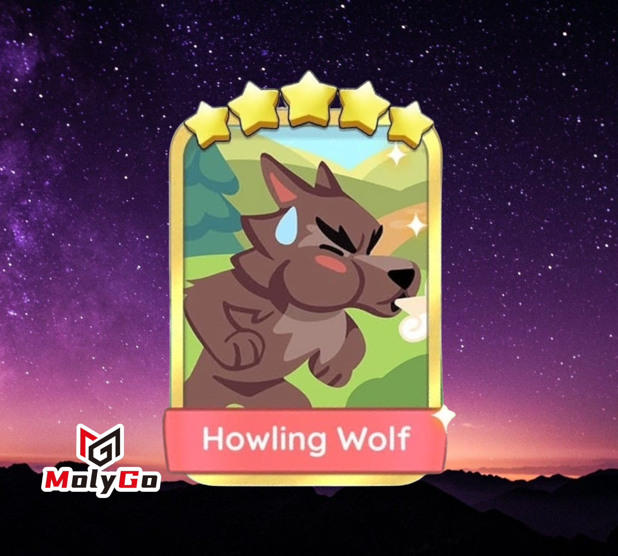 Howling Wolf - Set 24-3 - Monopoly Go 5 Star Gold Sticker