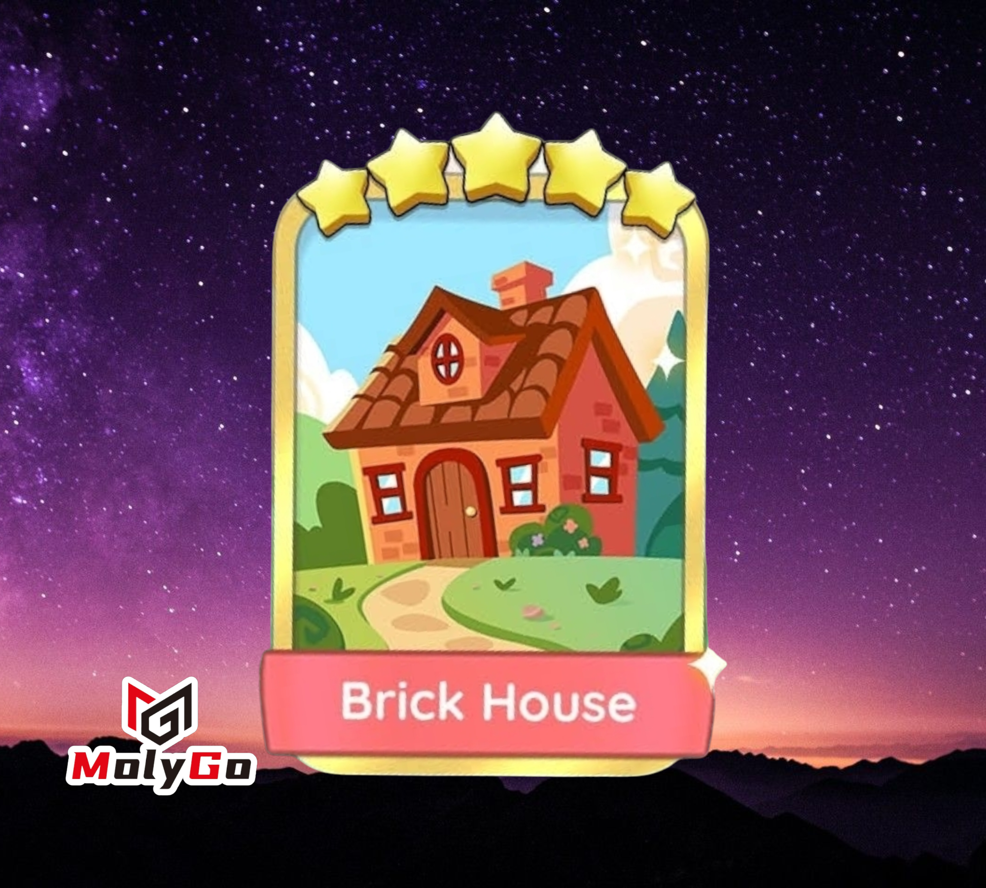 Brick House - Set 24-7 - Monopoly Go 5 Star Gold Sticker