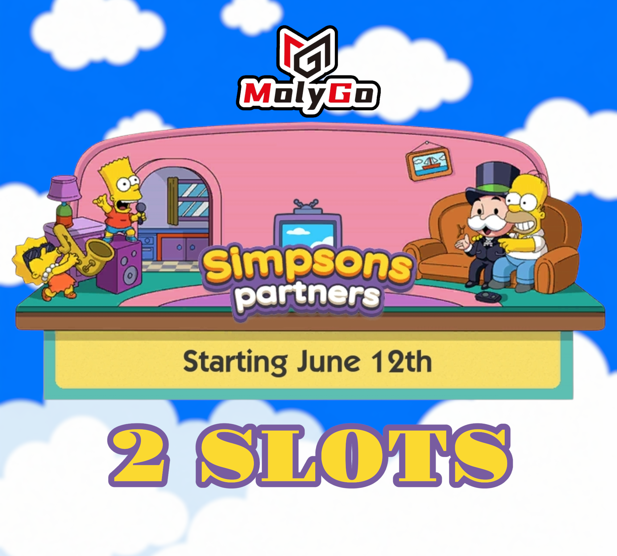 2 SLOTS - Simpsons Partners Event - Monopoly Go