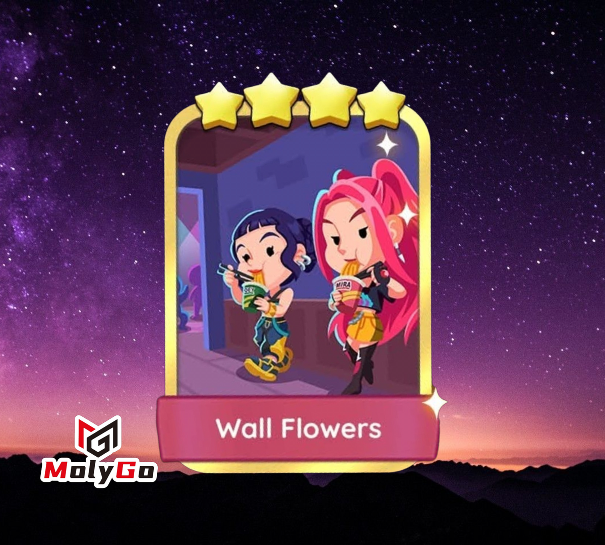 Wall Flowers - Set 17-6 - Monopoly Go 4 Star Gold Sticker