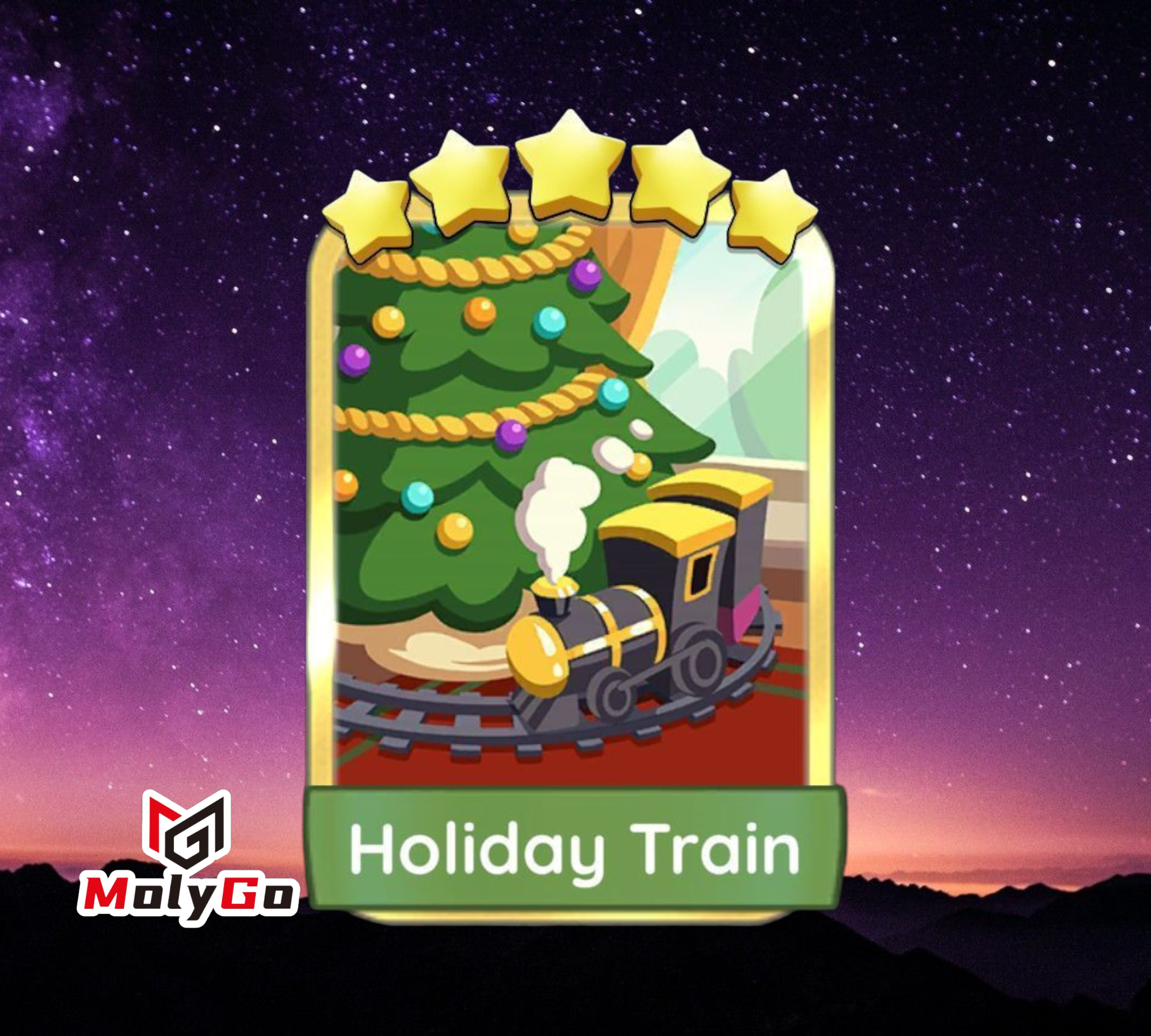 Holiday Train - Set 16 - Monopoly Go 5 Star Gold Sticker