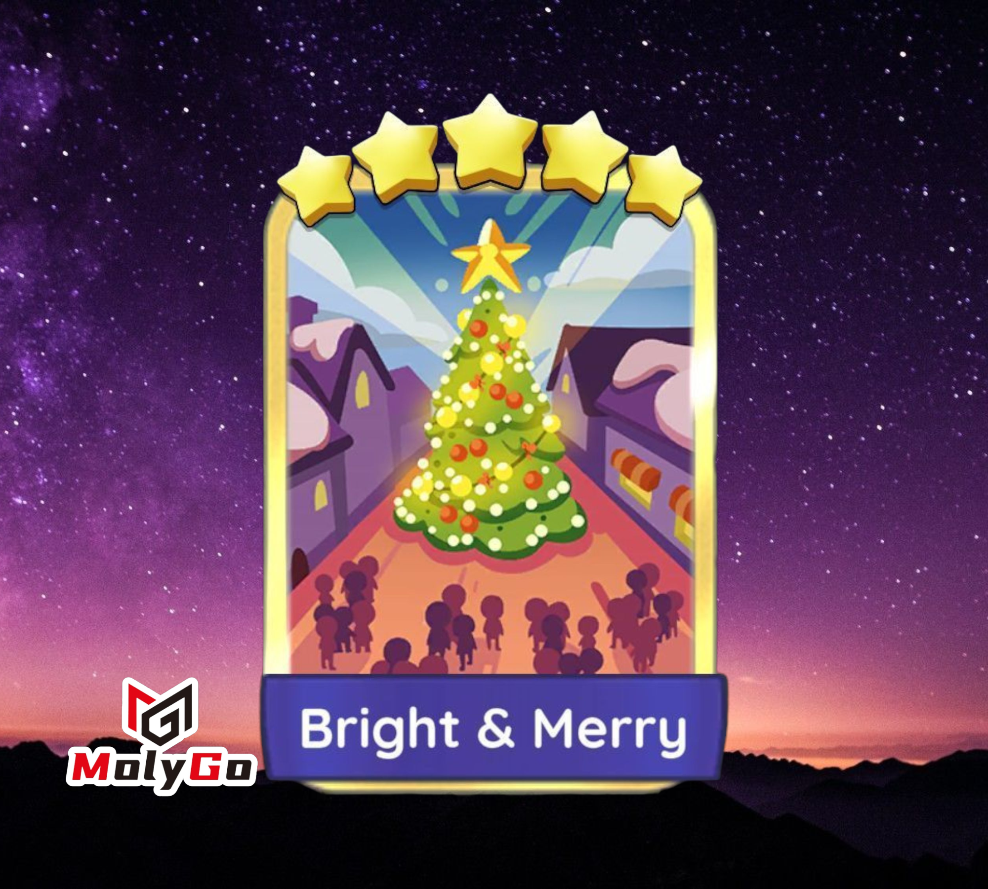 Bright & Merry - Set 21 - Monopoly Go 5 Star Gold Sticker