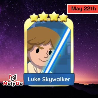 Luke Skywalker – Set 22 – Monopoly Go 4 Star Gold Sticker