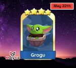 Grogu – Set 22 – Monopoly Go 4 Star Gold Sticker