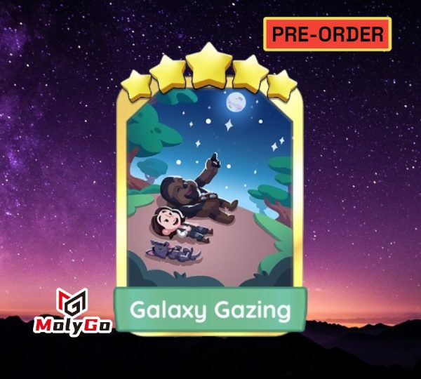 Galaxy Gazing – Set 19 – Monopoly Go 5 Star Gold Sticker