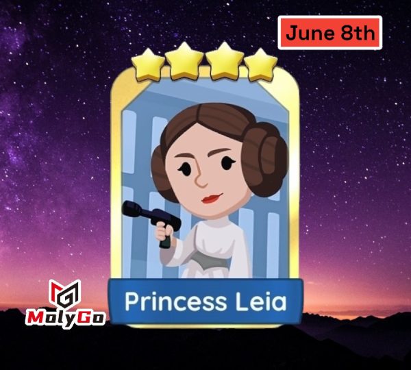 Princess Leia – Set 22 – Monopoly Go 4 Star Gold Sticker