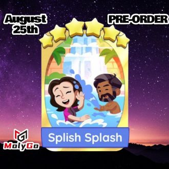 Splish Splash – Set 19 – Monopoly Go 6 Star Gold Sticker